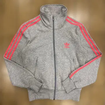 adidas 풀 집업 후드티 백 프린트 구제 의류 그레이 M 사이즈