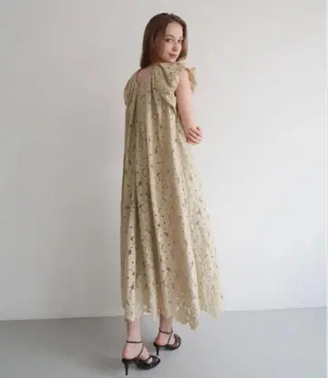 [당일 발송] flower lace drape one-piece