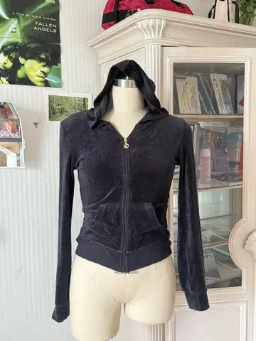Juicy Couture 블랙 후드티 XS y2k 갸루 2000s