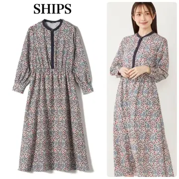 새상품급 SHIPS 쉽스 플라워 프린트 원피스 2025 긴팔