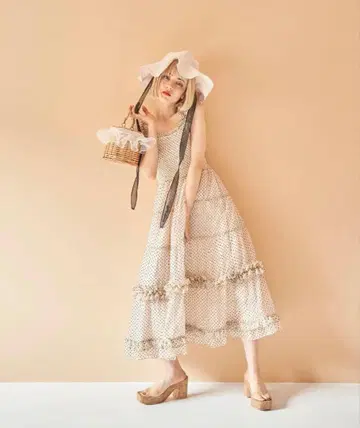 'Ballerina' dot tulle one-piece(ivory)