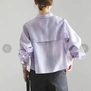 NOBLE 드레이프 요크 숏 셔츠