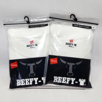 Hanes BEEFY-T 비피 화이트 티셔츠 M 사이즈 2세트