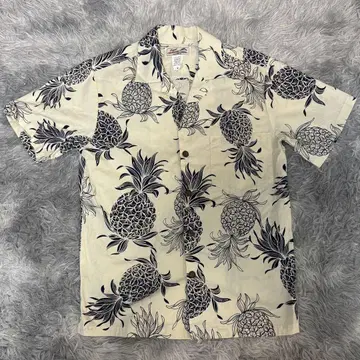 파인애플 패턴 알로하 셔츠 반팔