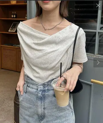 mystic 오프숄 셔츠