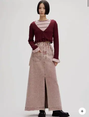 MEDI INVERT SUSPENDER DENIM SKIRT