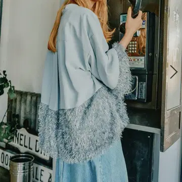 니코앤드 밴딩 모케 벌룬 블라우스 색스 블루 L
