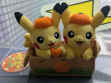 페어 피카츄와 에히메 귤 봉제 인형 에히메 귤 에히메 귤 에히메 에히메