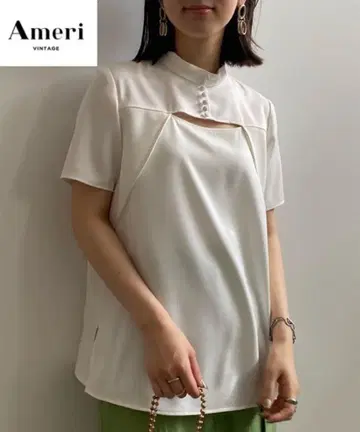 대인기! [ Ameri ] MEDI CONSTRUCTIVE BLOUSE