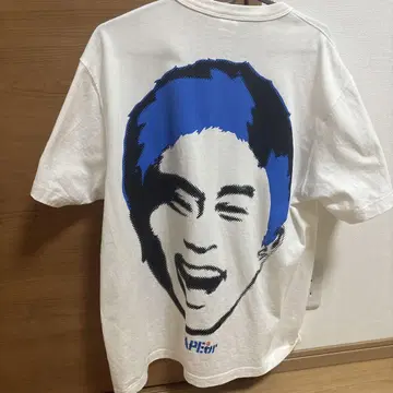 sapeur 하마다 웃는 얼굴 티셔츠 파랑 사풀