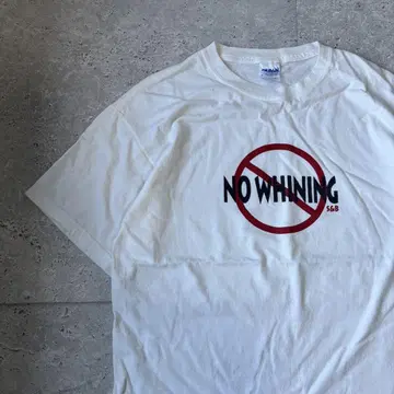 GILDAN 티셔츠 NO WHINING 화이트 레귤러 L
