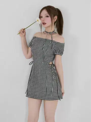 [ 당일 발송 ] Becky check mini dress andmary