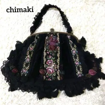 치마키 chimaki 가마구치 핸드백 레이스 백 꽃무늬 고블랑