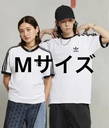adidas 클래식 쓰리 스트라이프 티셔츠 화이트 M