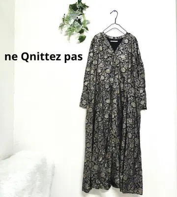 새상품급 ne Qnittez pas [누키테파] 롱 원피스 원피스 호일