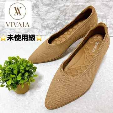 미사용급 VIVAIA 폰티드 토 펌프스 26.5cm 베이지