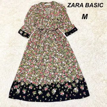 ZARA BASIC 원피스 롱 꽃무늬 랩 M 사이즈