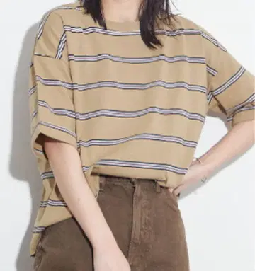 JOURNAL STANDARD 땀 얼룩 방지 보더 빅 T 베이지