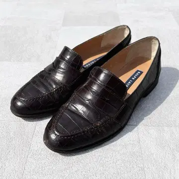 RALPH LAUREN 랄프 로렌 크로커다일 코인 로퍼 가죽 신발