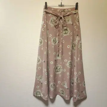 PINK HOUSE 마가렛 부케 패턴 꽃무늬 롱 스커트 플레어 스커트