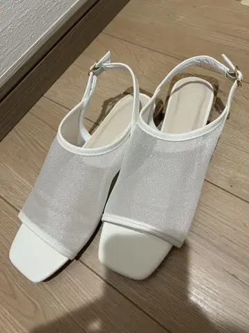 talbyyumi 시어 샌들 화이트 LL 미사용 새상품