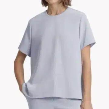 띠어리 럭스 23SS Row Crepe Gemma L 블라우스 블루