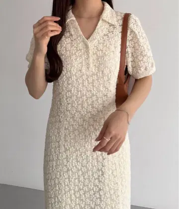 callautia 컷 레이스 폴로 원피스