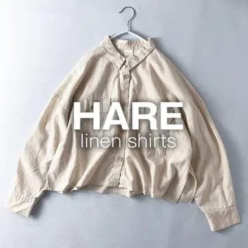 하레 린넨 코튼 빅 실루엣 셔츠 자켓 긴팔 루즈핏 Q