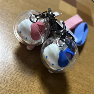 THE PLANET MIAO 고양이 키링 핑크 블루 우주