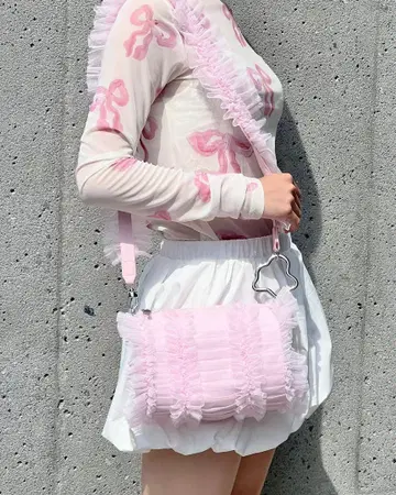 POPPY TULLE FRILL BAG [ pink ]