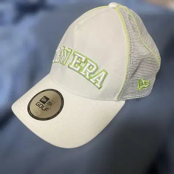 NEW ERA 골프 캡 화이트/그린