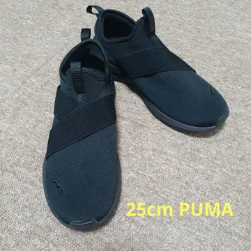 PUMA 푸마 블랙 슬립온 신발 25cm