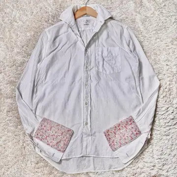 Paul Smith LONDON 커프스 사양 드레스 셔츠 헤링본 꽃