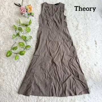 [ theory 띠어리 ] 새상품급 롱 원피스 린넨 슬리브리스 2