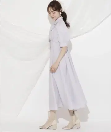 윌 셀렉션 리본 타이 코르셋 셔츠 원피스 색스