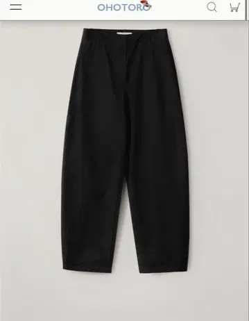 ohotoro Brushed Curved Pants black S 사이즈