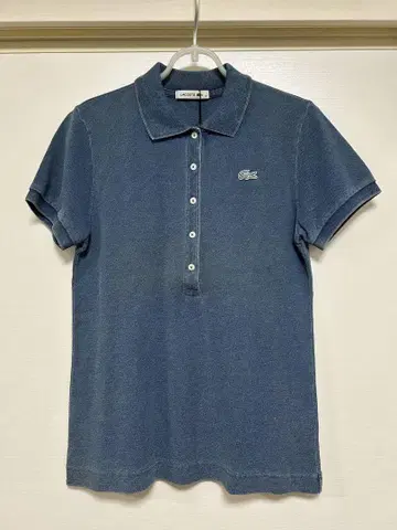 LACOSTE 인디고 반팔 피케 셔츠 (택 포함)