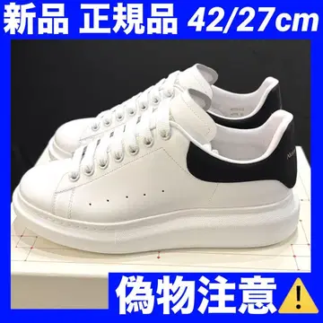 42 27cm [정품 새상품] 화이트x블랙 알렉산더 맥퀸 스니커즈