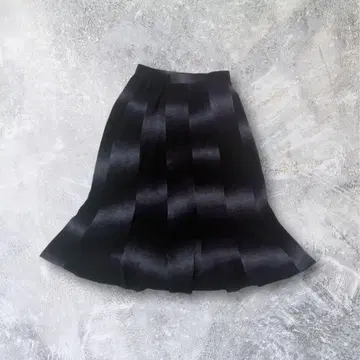플레어 스커트 미디 스커트 블랙 그레이 엘레강트 예쁜 스타일