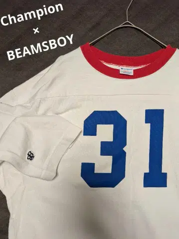 Champion x BEAMS BOY 별주 3/4 슬리브 TEE