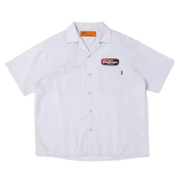 L 그레이 CHALLENGER S/S PATCHED WORK SHIRT