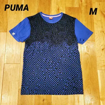 PUMA (푸마) 트레이닝복 반팔 티셔츠 보라색 퍼플 올 패턴 레어