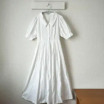 화이트 셔츠 원피스 반팔