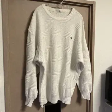 프렌치 LACOSTE 화이트 니트 스웨터