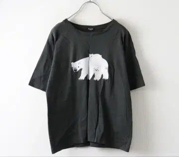 marble SUD EMB 북극곰 자수 코튼 반팔 티셔츠