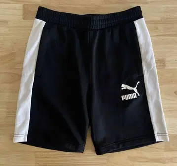 PUMA 블랙 숏팬츠 저지 사이드 스트라이프 새상품급 귀한 XL