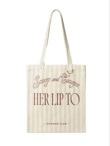 Scoop and Escape Tote beige stripe