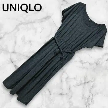 [ UNIQLO ] (M) / 티셔츠 원피스 롱 차콜 그레이