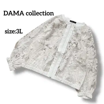 DAMA collection 시어 플라워 블루종 시스루 꽃무늬 3L