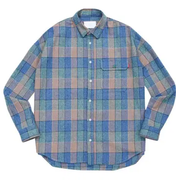 PLAID DROP SHOULDER SHIRT BLUE PLAID